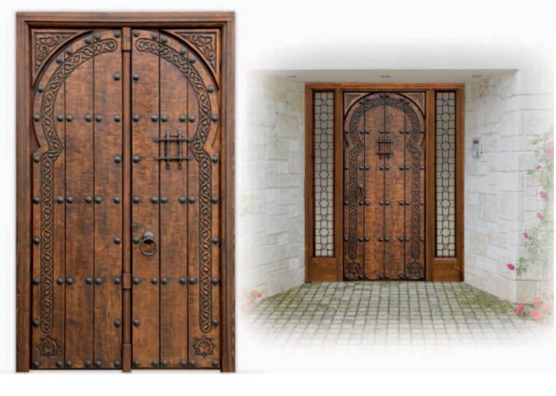 Коричневые двери в стиле рустик: очарование деревенской простоты.