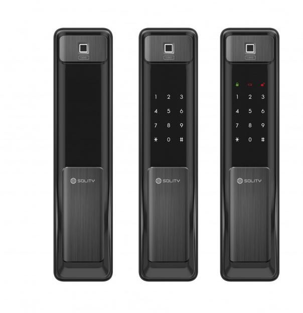 Электронный дверной замок Solity GSP-2000BK BLACK с отпечатком пальца ...